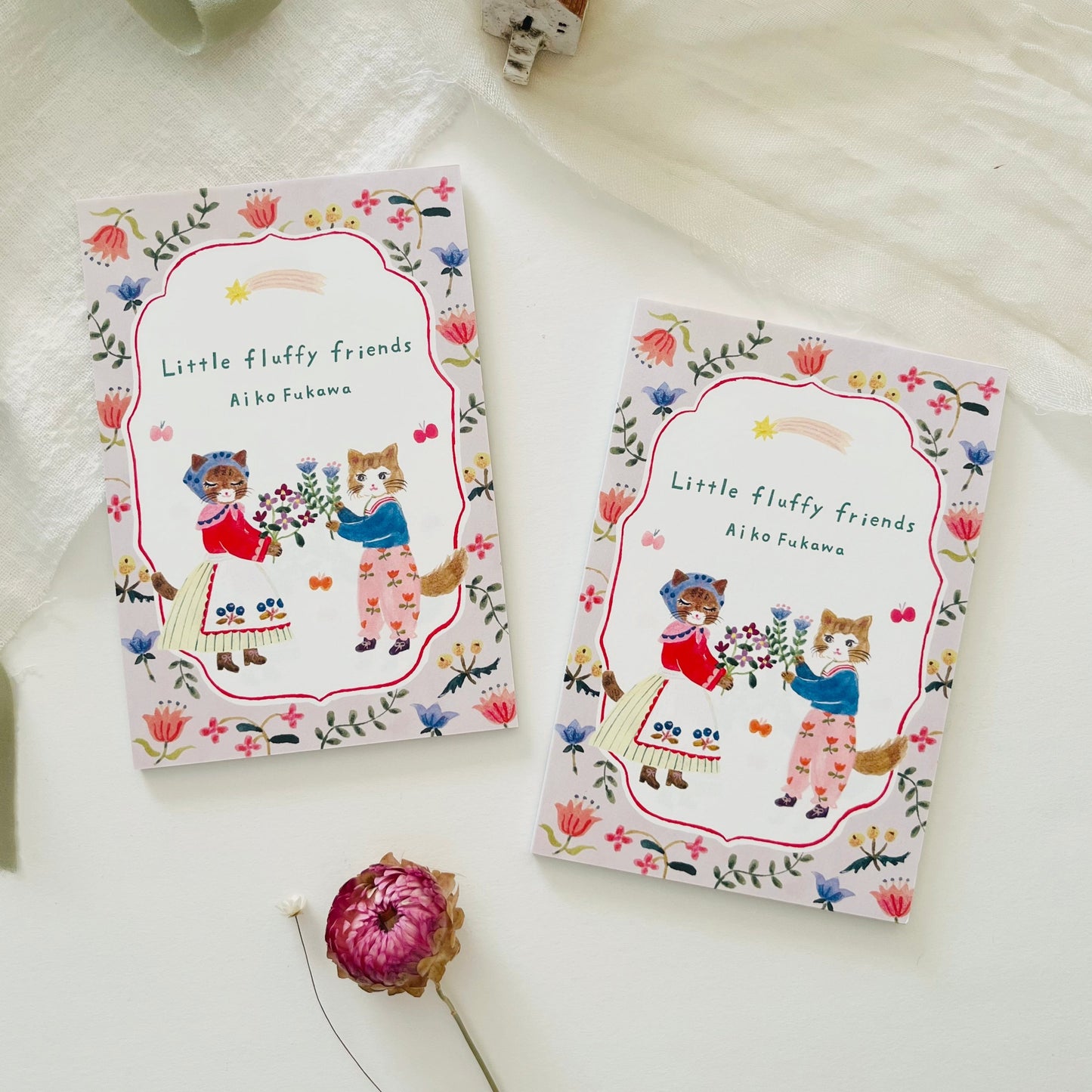 Aiko Fukawa Postcard Booklet - Little Fluffy Friends