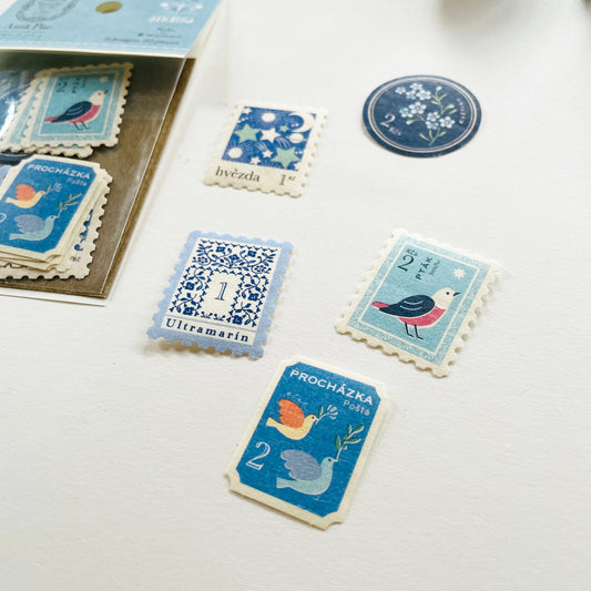 Antik Piae Stamp Style Flake Seal - Chelle(Blue)